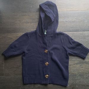 Lauren Ralph Lauren Hooded Cardigan Sweater Toggle Closure Small